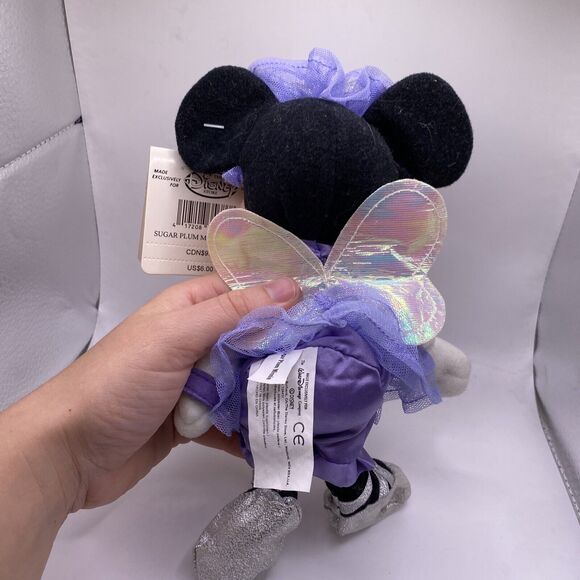 Walt Disney The Disney Store Bean Bag Minnie Mouse Sugar Plum Fairy Theme Parks - Picture 8 of 8